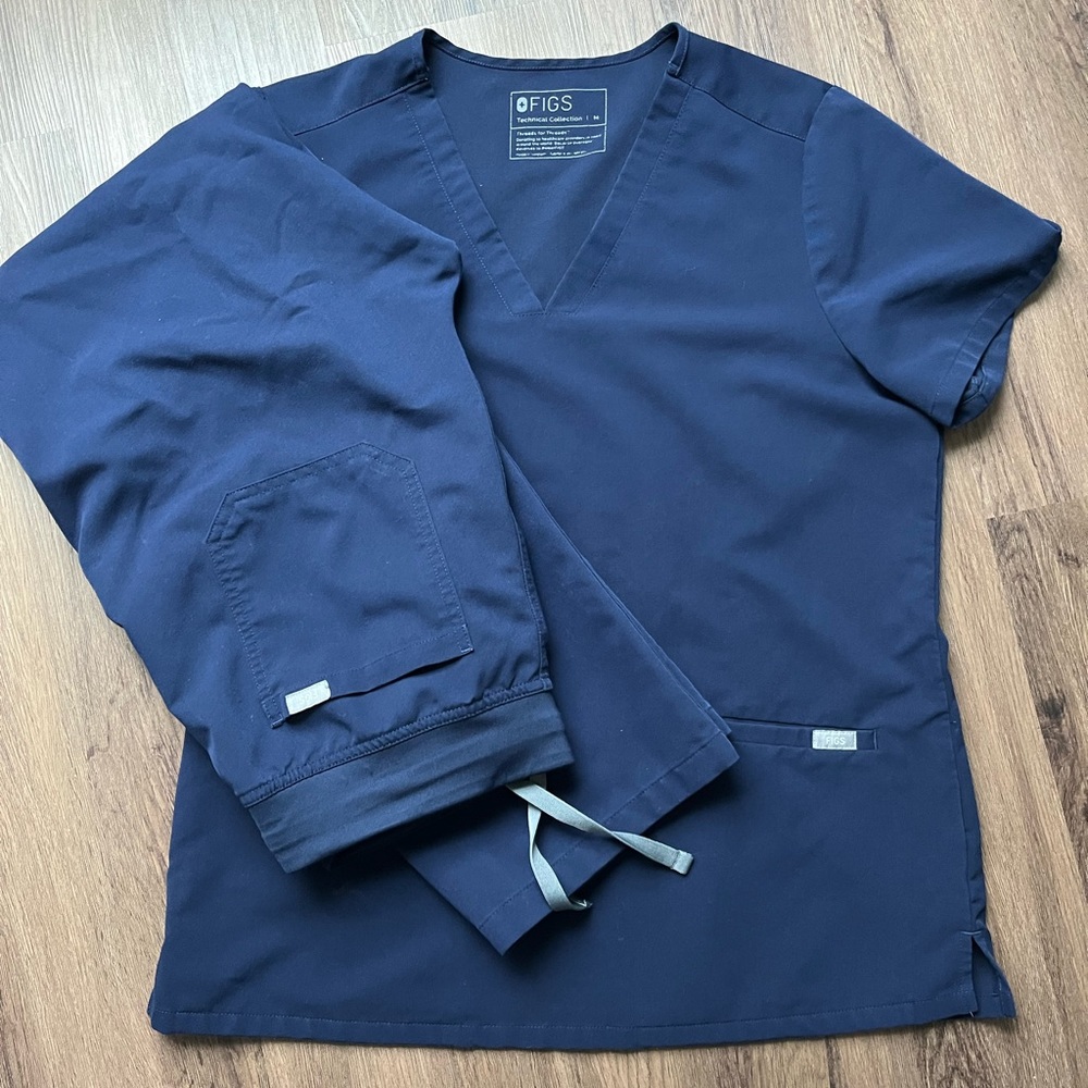 Navy Blue Scrub Set Medium Figs